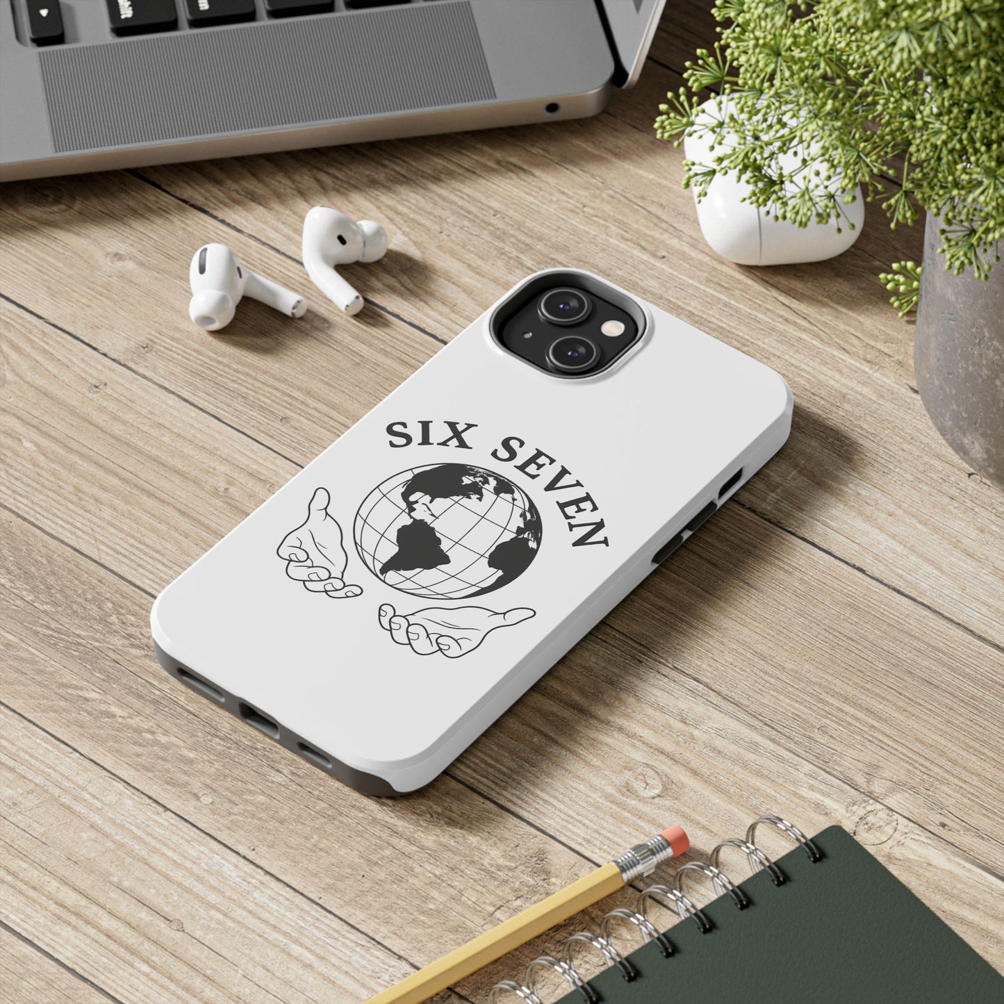 Globe Emblem Tough Phone Case — "Six Seven" Protective Phone Cover