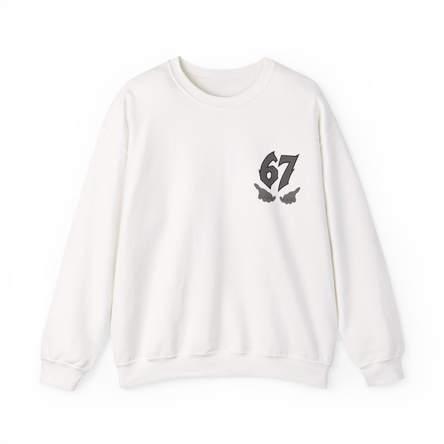 67 Six Seven Crewneck Sweatshirt — Streetwear Graphic Pullover
