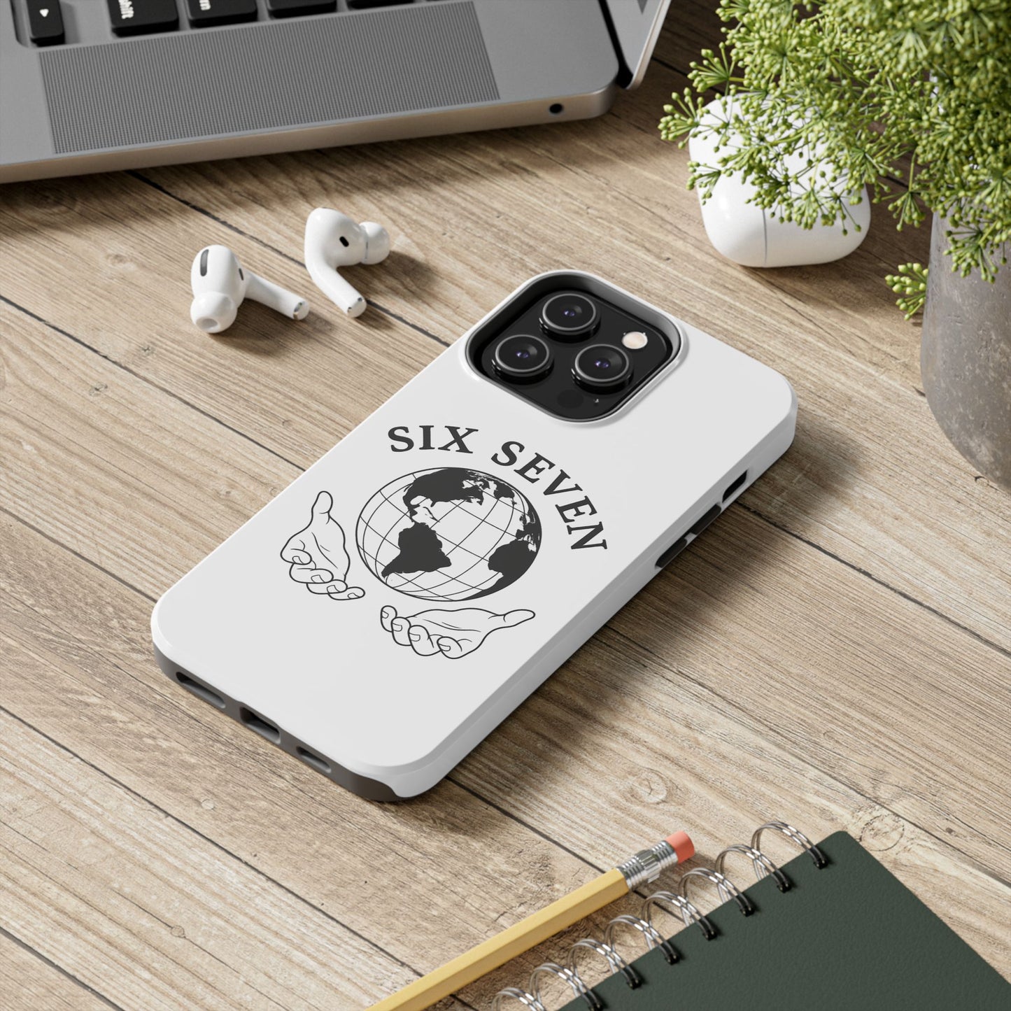 Globe Emblem Tough Phone Case — "Six Seven" Protective Phone Cover