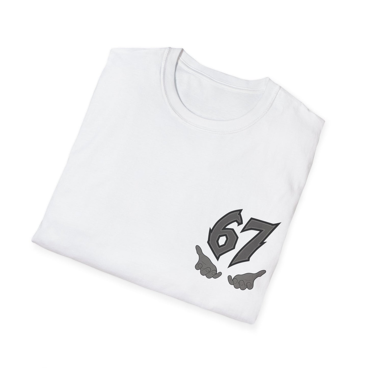 67 Logo  T‑Shirt — 'six seven' Smoky Graphic Tee