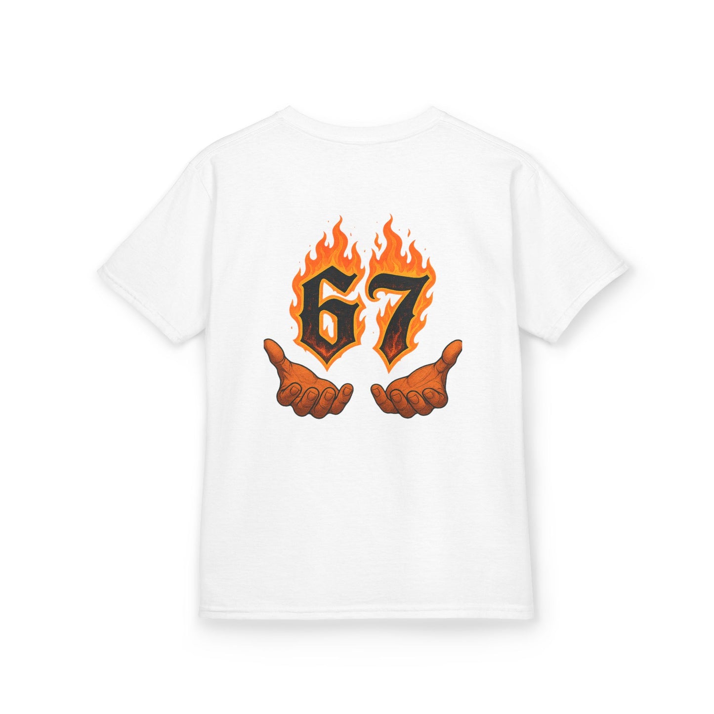 Kids Tee — 'SixSeven' Flame Number 67 Graphic Shirt