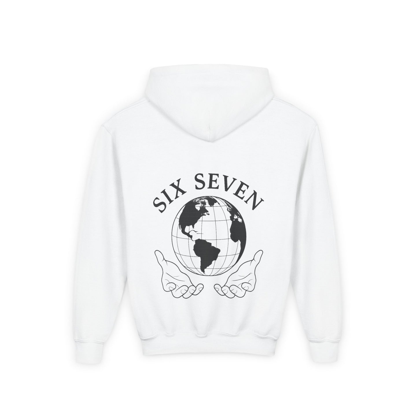 Youth Hoodie — "Six Seven" Globe Graphic Pullover