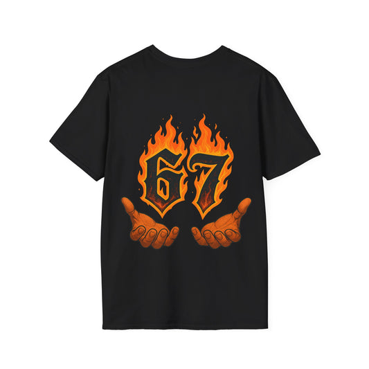 SixSeven 67 Flame Chest Logo T-Shirt