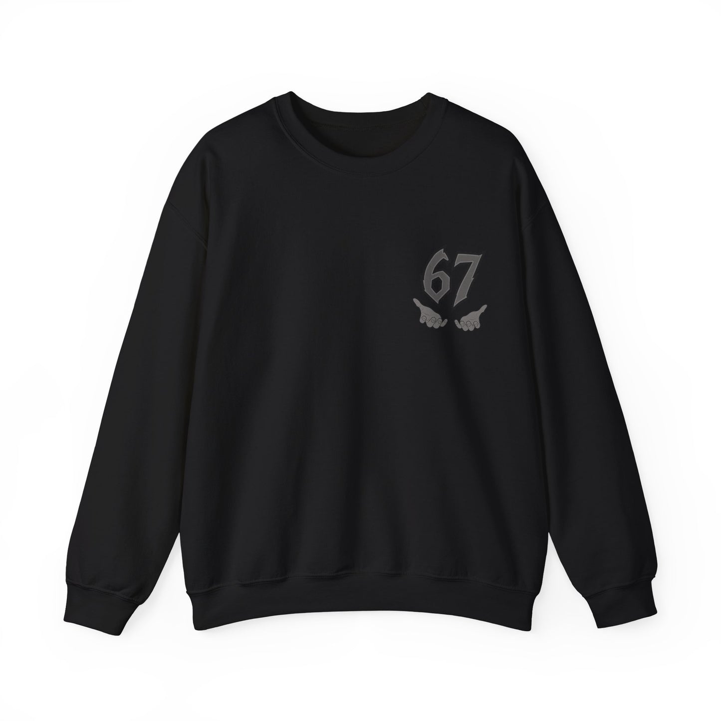 67 Six Seven Crewneck Sweatshirt — Streetwear Graphic Pullover
