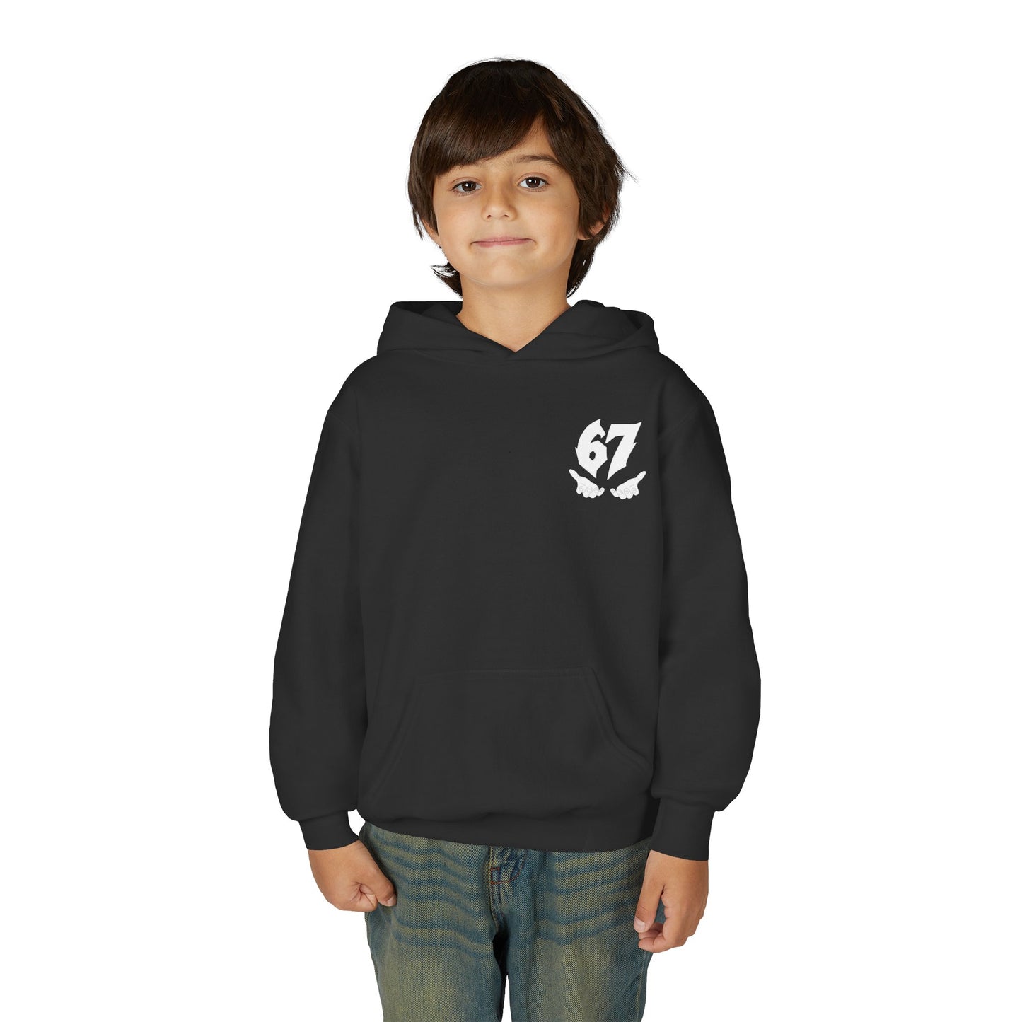 Youth Hoodie — "Six Seven" Globe Graphic Pullover