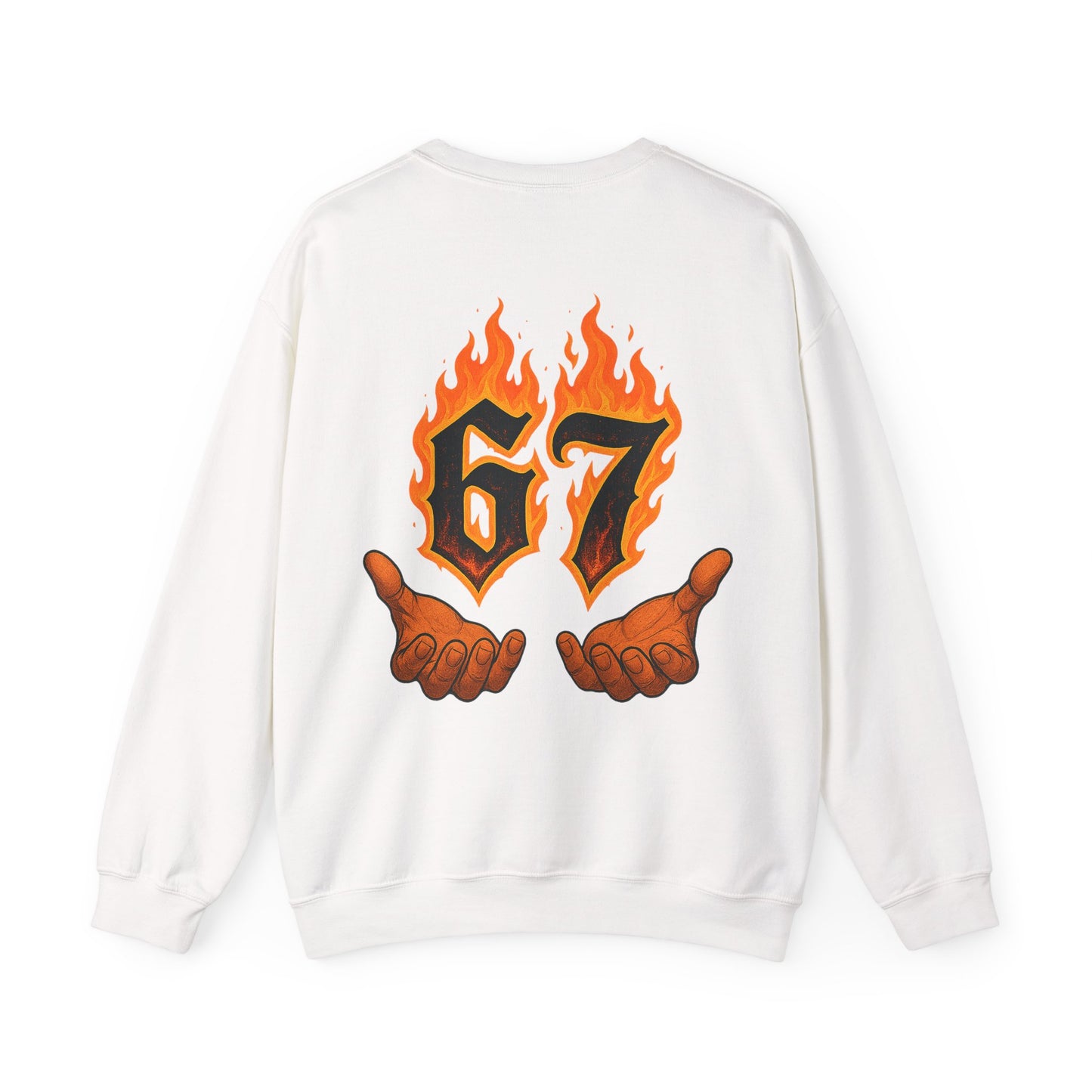Crewneck Sweatshirt — '67 Flames' Retro Graphic Crewneck