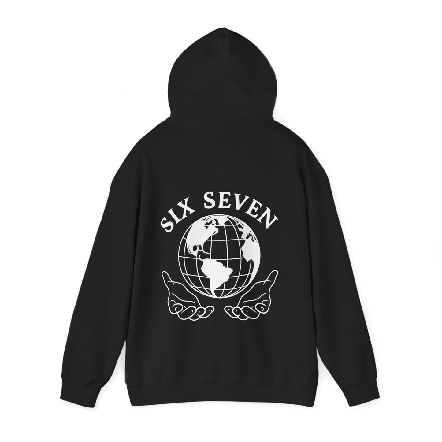 67 Globe Hoodie — 'Six Seven' Earth Graphic Casual Pullover