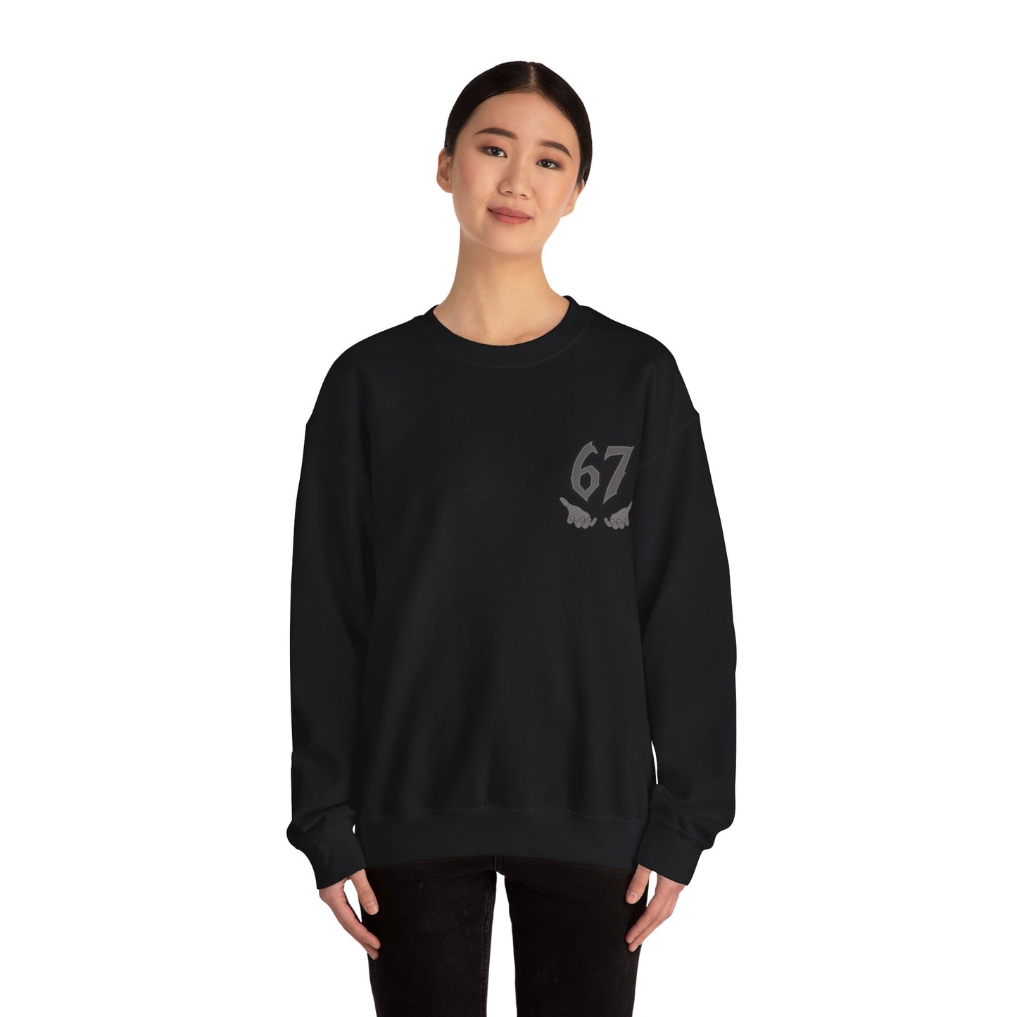 67 Six Seven Crewneck Sweatshirt — Streetwear Graphic Pullover