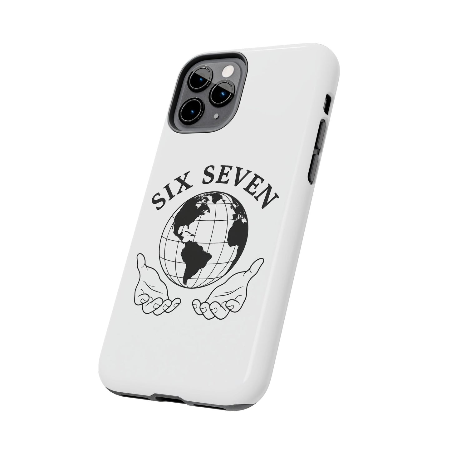 Globe Emblem Tough Phone Case — "Six Seven" Protective Phone Cover