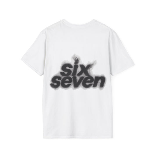 67 Logo  T‑Shirt — 'six seven' Smoky Graphic Tee