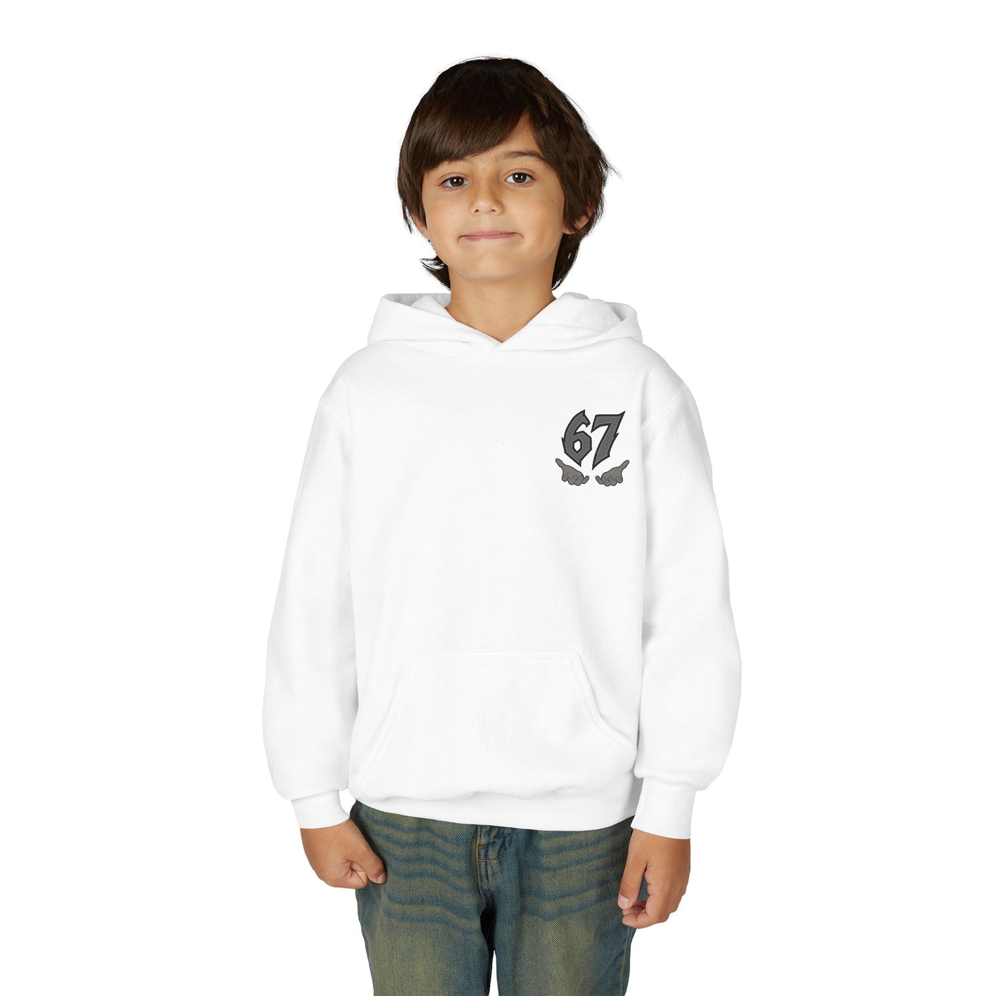 Youth Hoodie — "Six Seven" Globe Graphic Pullover
