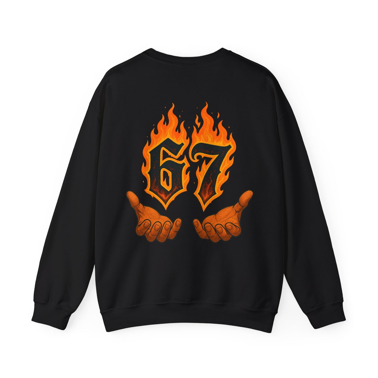 Crewneck Sweatshirt — '67 Flames' Retro Graphic Crewneck
