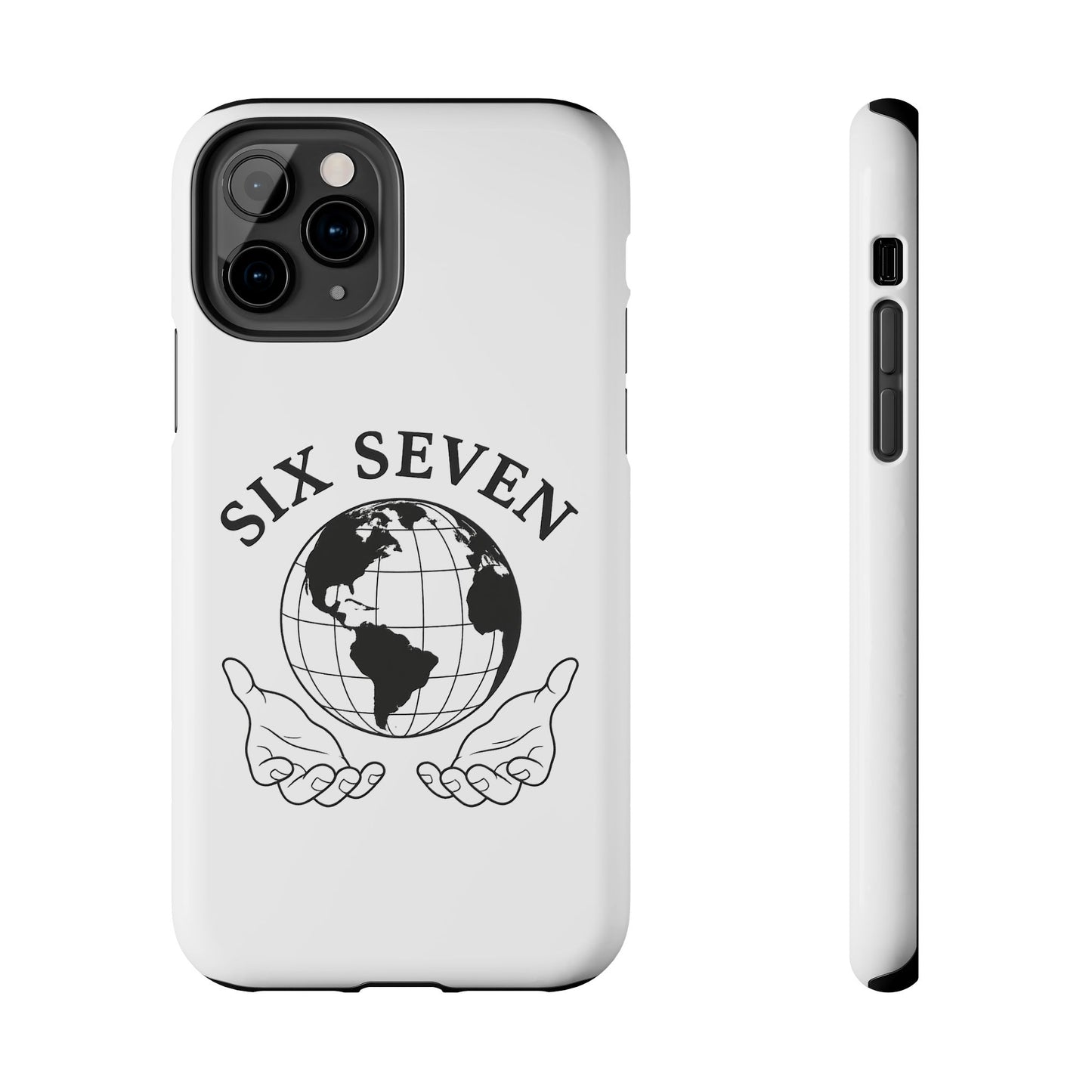 Globe Emblem Tough Phone Case — "Six Seven" Protective Phone Cover